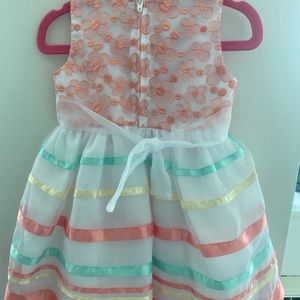 12-18 months pink white blue and yellow dress